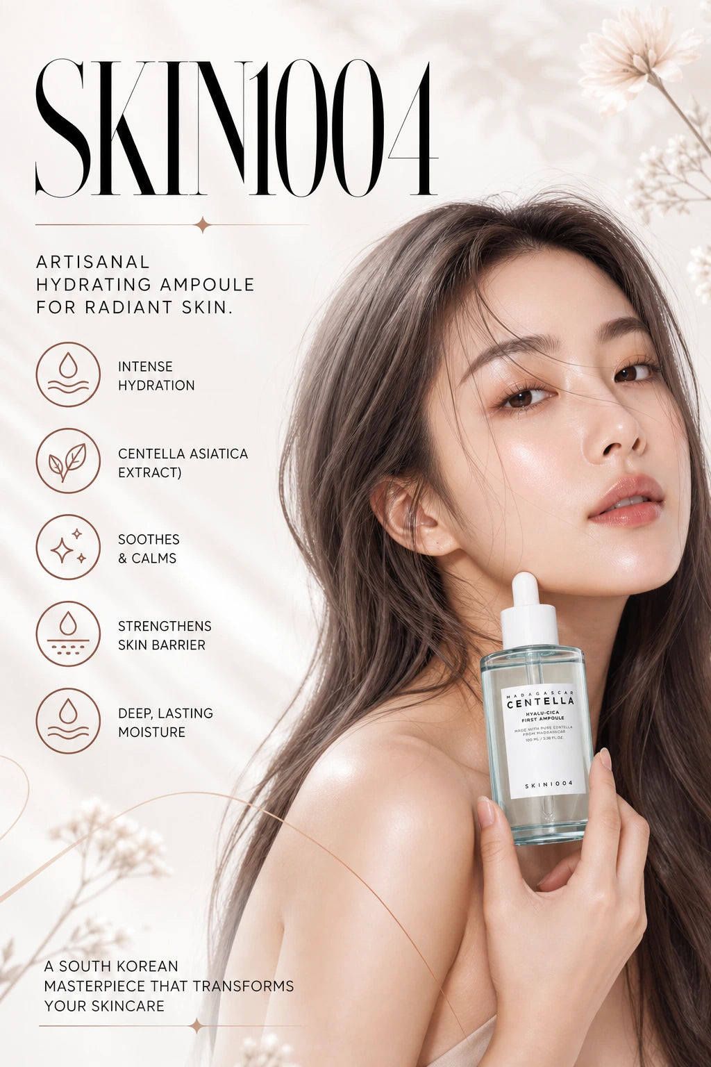 Madagascar Centella Hyalu-Cica First Ampoule 100ml | SKIN1004 | SKIN1004 Artisanal Hydrating Ampoule for Radiant Skin
