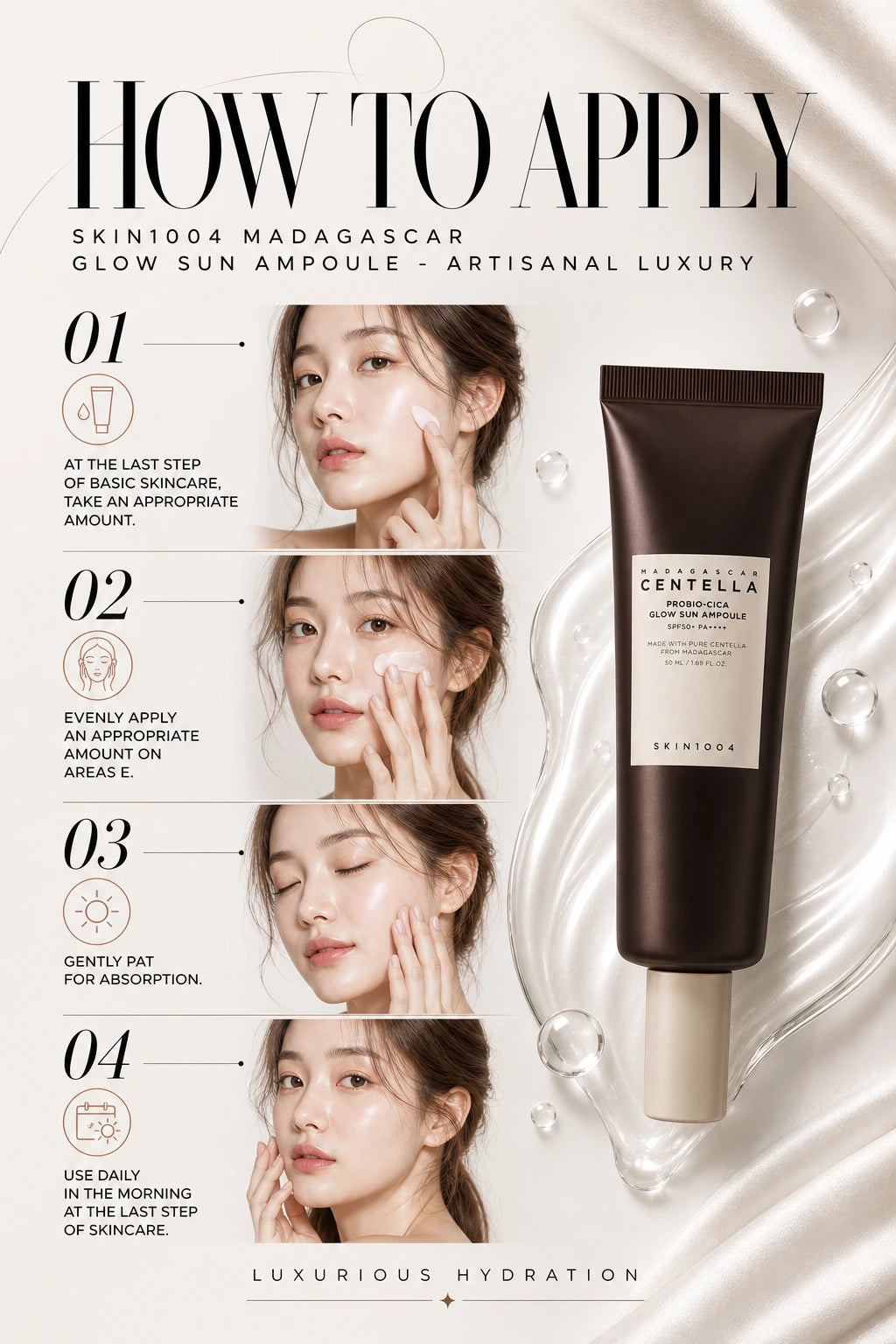 Madagascar Centella Probio-cica Glow Sun Ampoule 50ml | SKIN1004 | SKIN1004 Madagascar Glow Sun Ampoule - Artisanal Luxury Serum