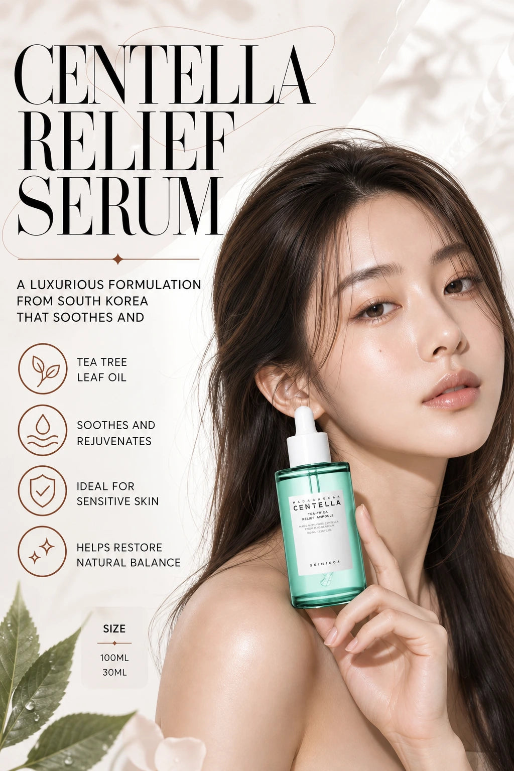 Madagascar Centella Tea-Trica Relief Ampoule - 2 Size | SKIN1004 | SKIN1004 Madagascar Centella Relief Serum - Artisanal Luxury