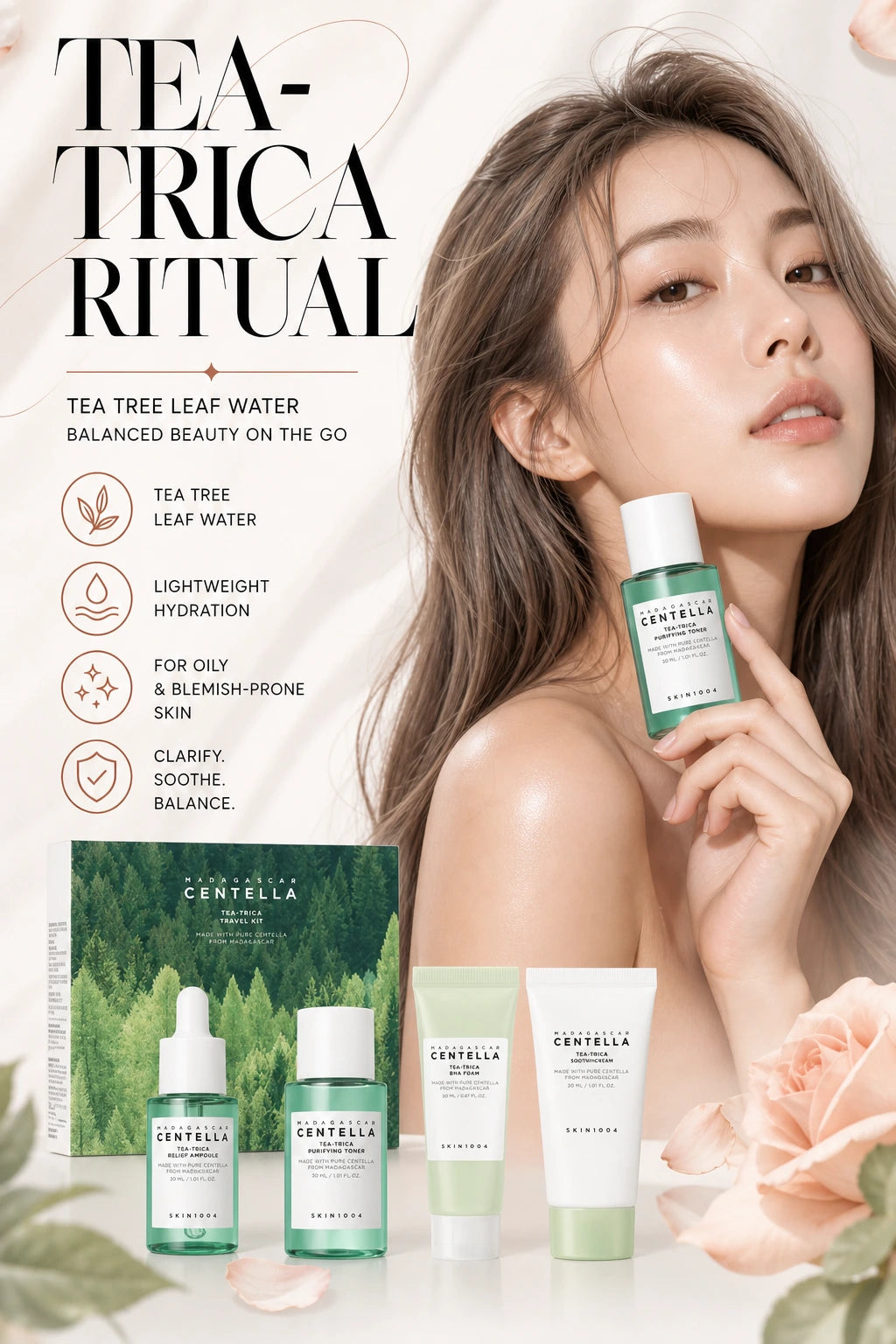 Madagascar Centella Tea-Trica Travel Kit | SKIN1004 | SKIN1004 Madagascar Centella Tea-Trica Artisanal Travel Kit