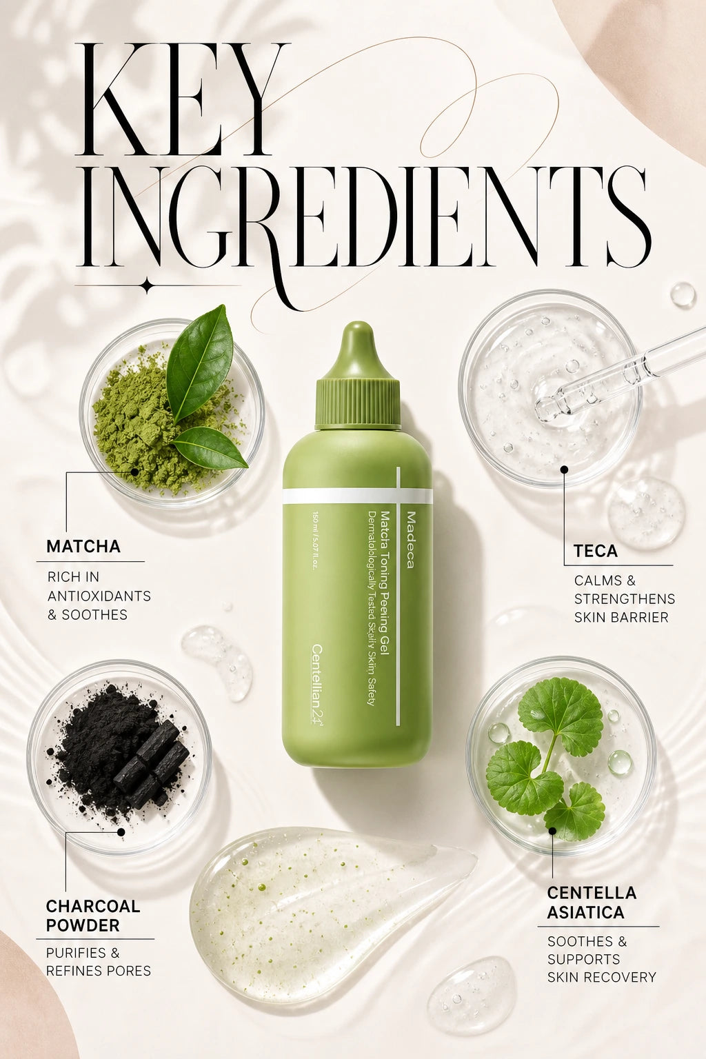 Madeca Matcha Toning Peeling Gel 150ml | Centellian24 | Centellian24 Madeca Matcha Peeling Gel - Artisanal Luxury Skin Care