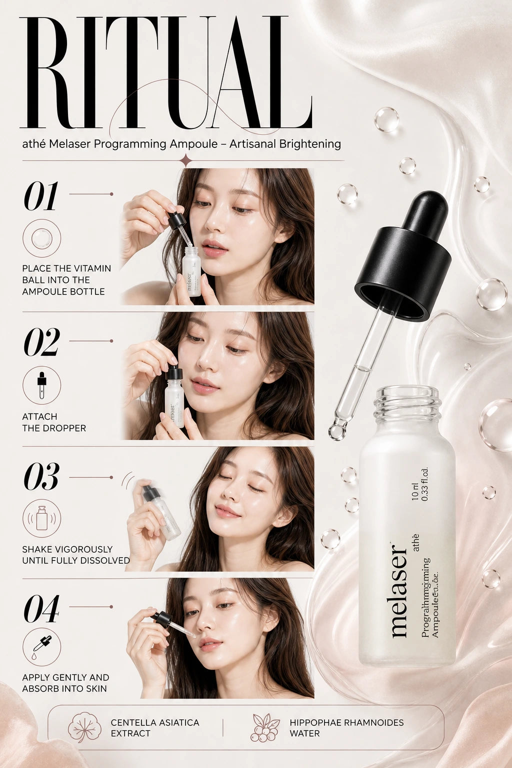 Melaser Programming Ampoule 10ml | athé | athé Melaser Programming Ampoule – Artisanal Brightening Serum