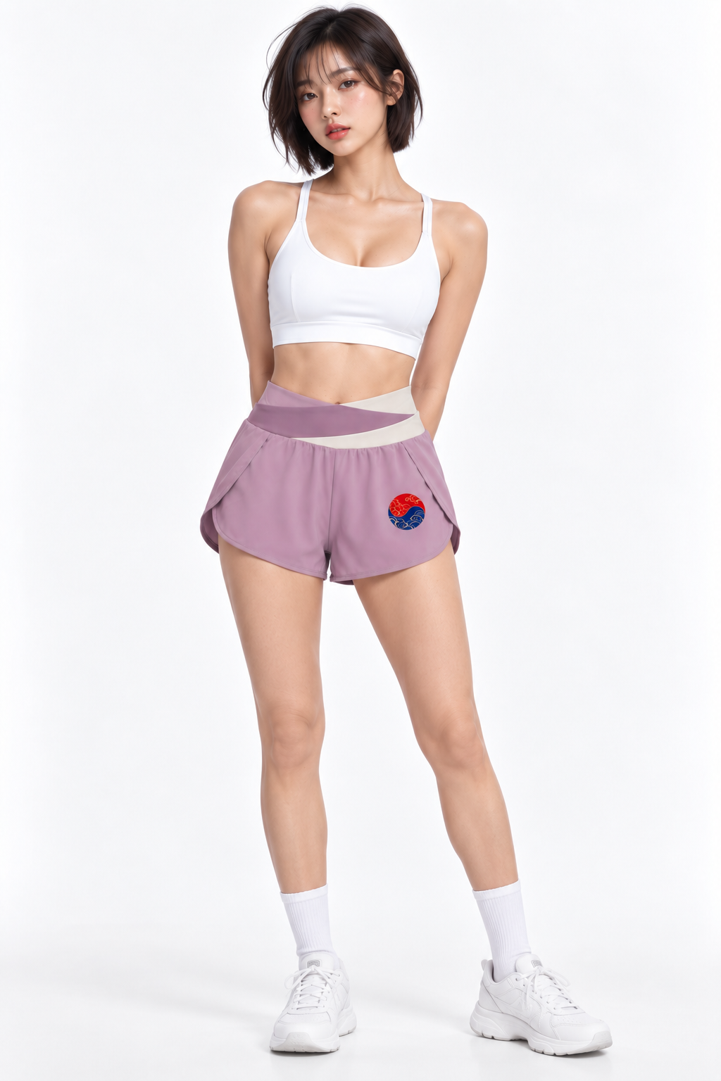 ULZZANG BELLA High Waisted Yoga Shorts for Effortless Elegance