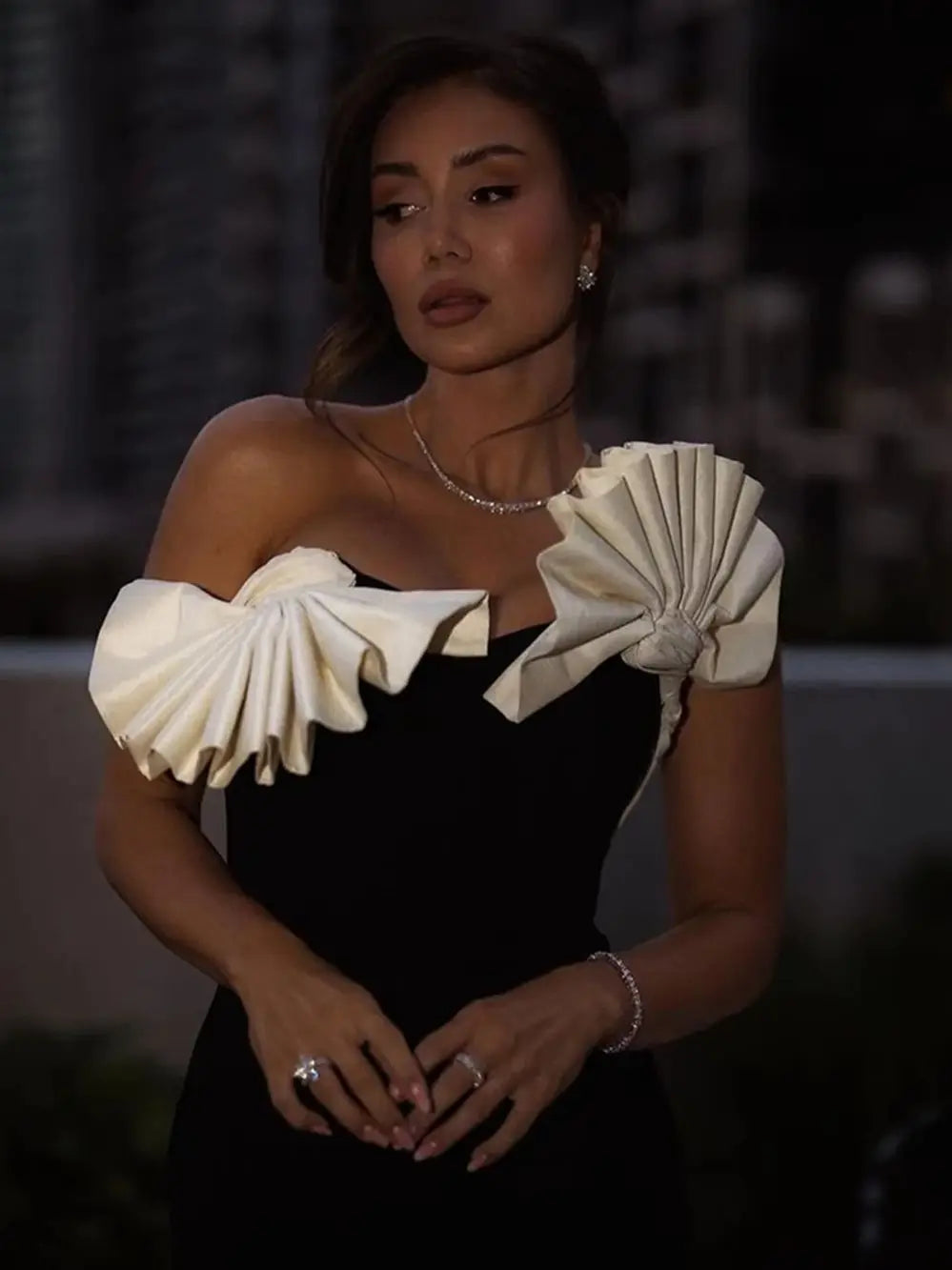Elegant Bandage Strapless Bodycon Dress for Women | ULZZANG BELLA