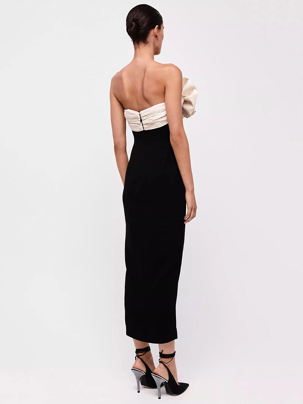 Elegant Bandage Strapless Bodycon Dress for Women | ULZZANG BELLA