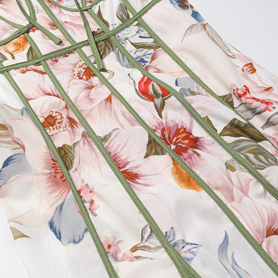 Fiorella Floral Corset A-Line Maxi Dress | ULZZANG BELLA