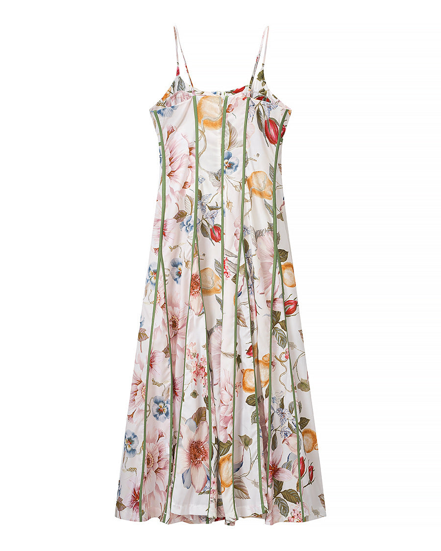 Fiorella Floral Corset A-Line Maxi Dress | ULZZANG BELLA