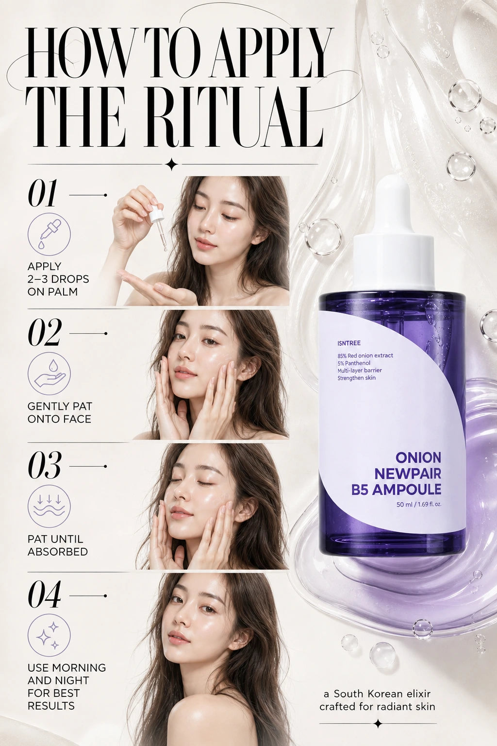 Onion Newpair B5 Ampoule 50ml | ISNTREE | ISNTREE Onion Newpair B5 Ampoule - Artisan Luxury Serum