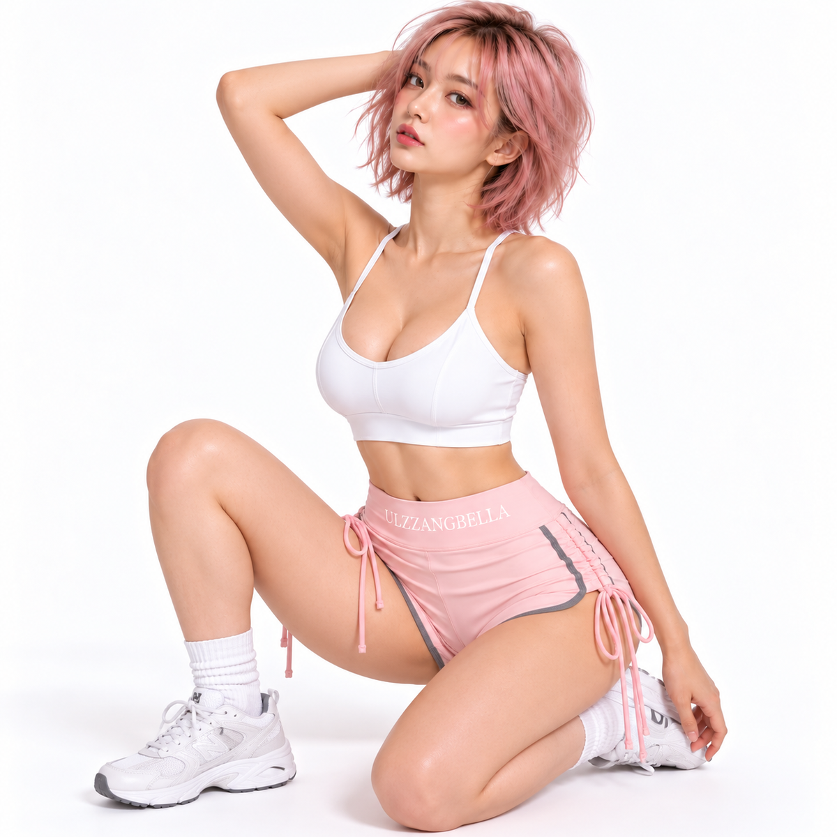 ULZZANG BELLA High-Waisted Yoga Shorts for Effortless Elegance