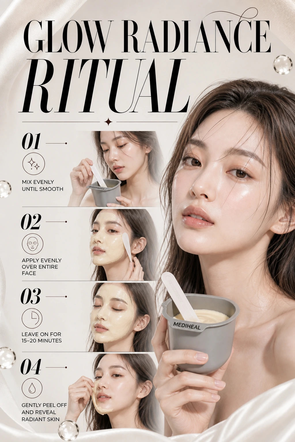 Radiant Glow Derma Modeling Pack | MEDIHEAL | MEDIHEAL Couture Modeling Pack for Radiant Skin Transformation