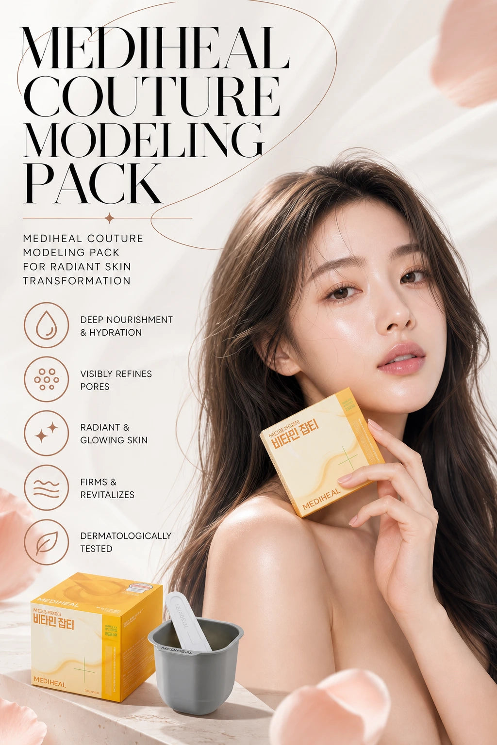 Radiant Glow Derma Modeling Pack | MEDIHEAL | MEDIHEAL Couture Modeling Pack for Radiant Skin Transformation
