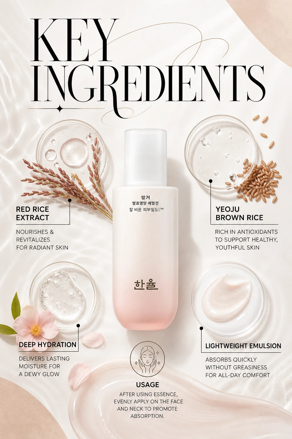 Red Rice Nourishing Emulsion for Youthful Glow | HANYUL | HANYUL Red Rice Emulsion - Artisanal Luxury Hydration
