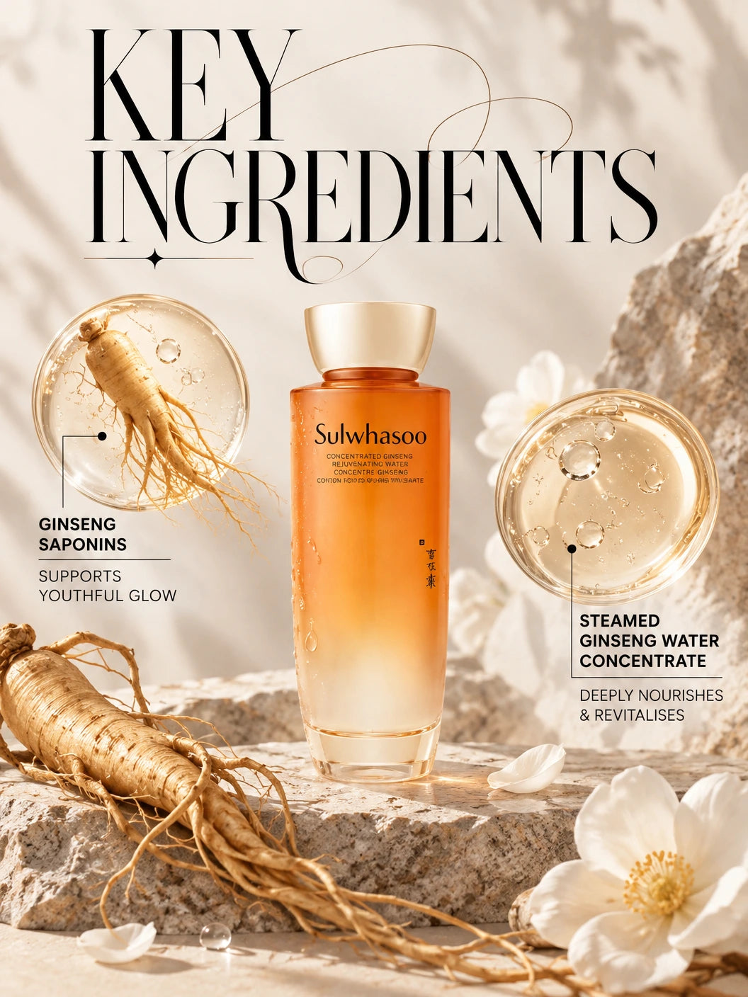 Revitalising Ginseng Elixir for Youthful Glow | Sulwhasoo | Sulwhasoo Ginseng Toner - Artisanal Luxury Skincare Elixir
