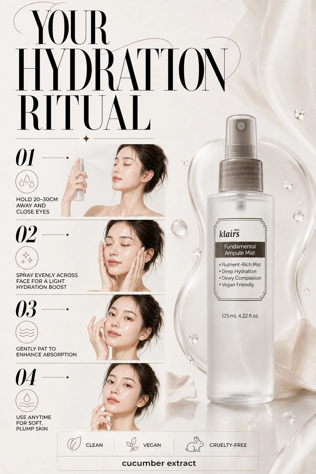 Revitalising Hydration Mist with Jeju Green Tea for Luminous Skin | Klairs | Klairs Hydrating Mist - Artisanal Luxury for Radiant Skin