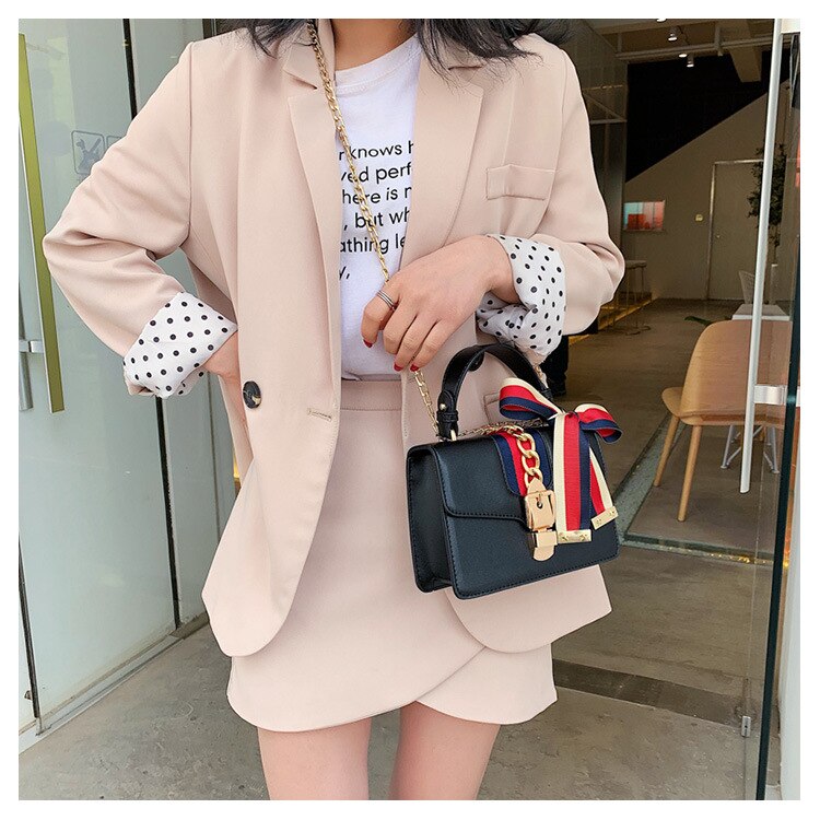 Korean Style Square Chain Shoulder Handbag for Women | ULZZANG BELLA