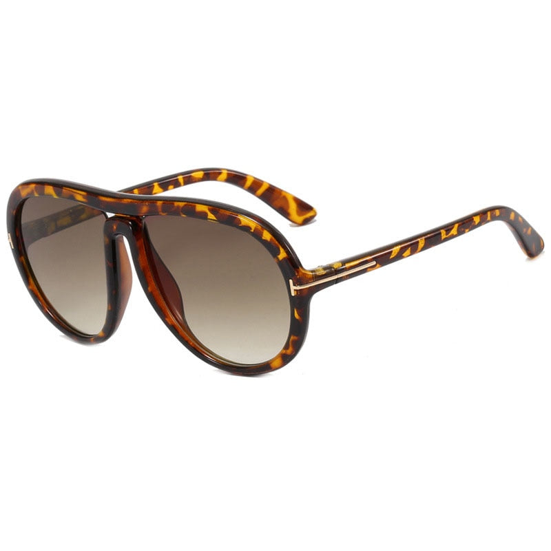Retro Chic Gradient Oversized Pilot Sunglasses for Women | ULZZANG BELLA