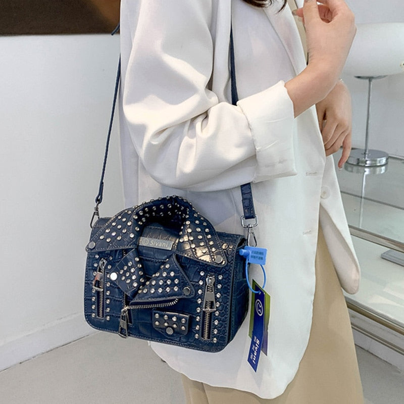 Fashionista PU Leather Jacket Crossbody Handbag for Women | ULZZANG BELLA
