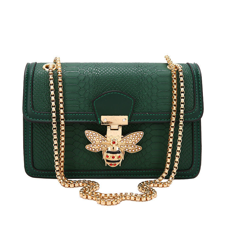 Elegant Crocodile Print Leather Crossbody Handbag for Women | ULZZANG BELLA