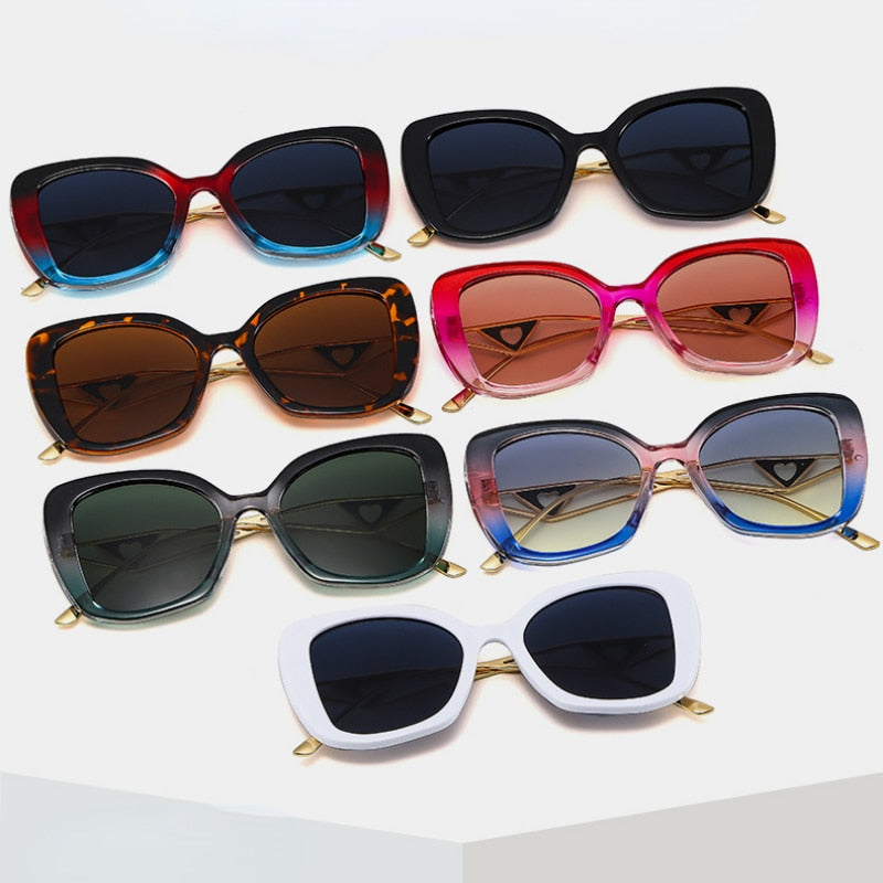 Trendy Retro Chic Cat Eye Gradient Sunglasses for Women | ULZZANG BELLA