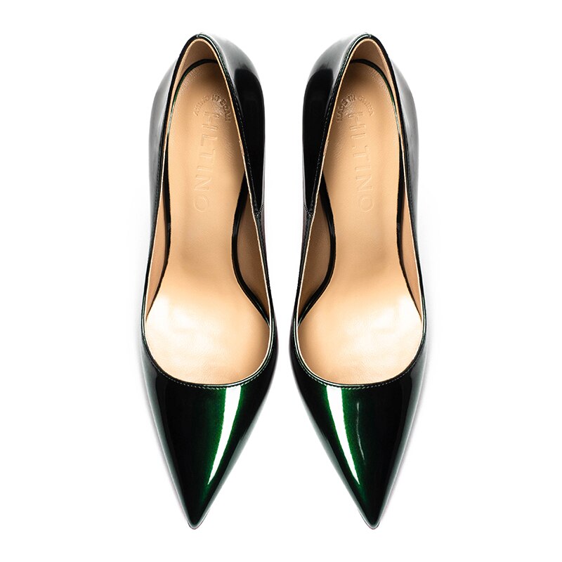 Stunning Red Lacquer Leather High Heel Pumps for Women | ULZZANG BELLA