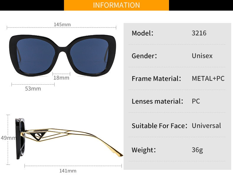 Trendy Retro Chic Cat Eye Gradient Sunglasses for Women | ULZZANG BELLA
