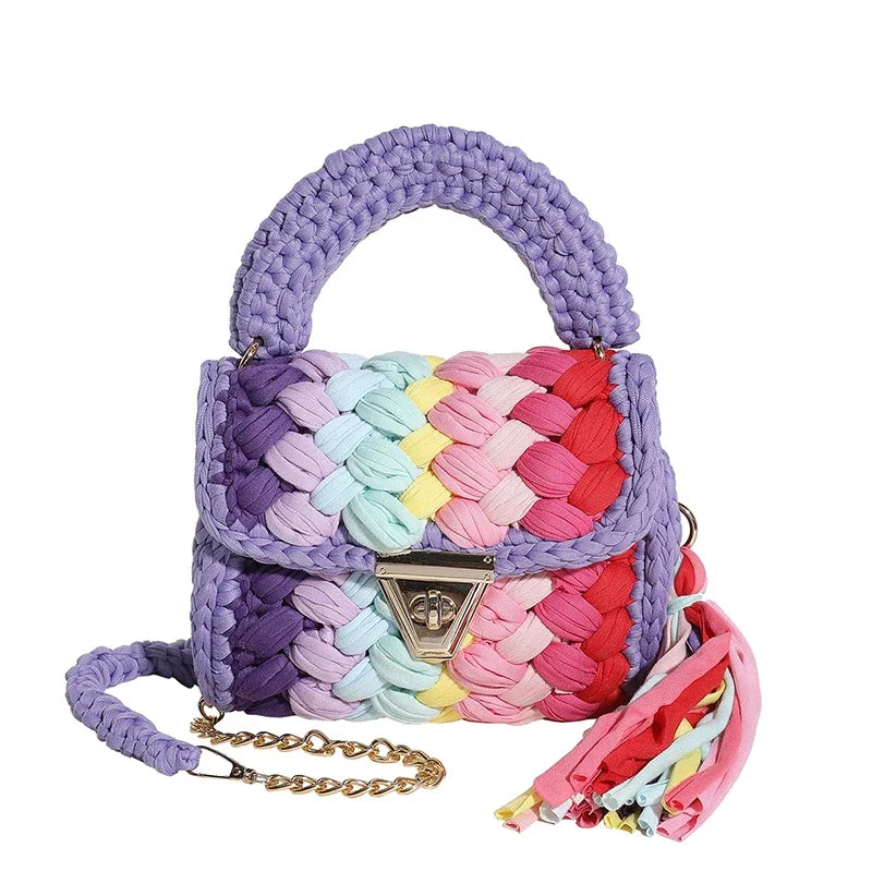 Colette Chunky Woven Top-Handle Shoulder Bag | ULZZANG BELLA