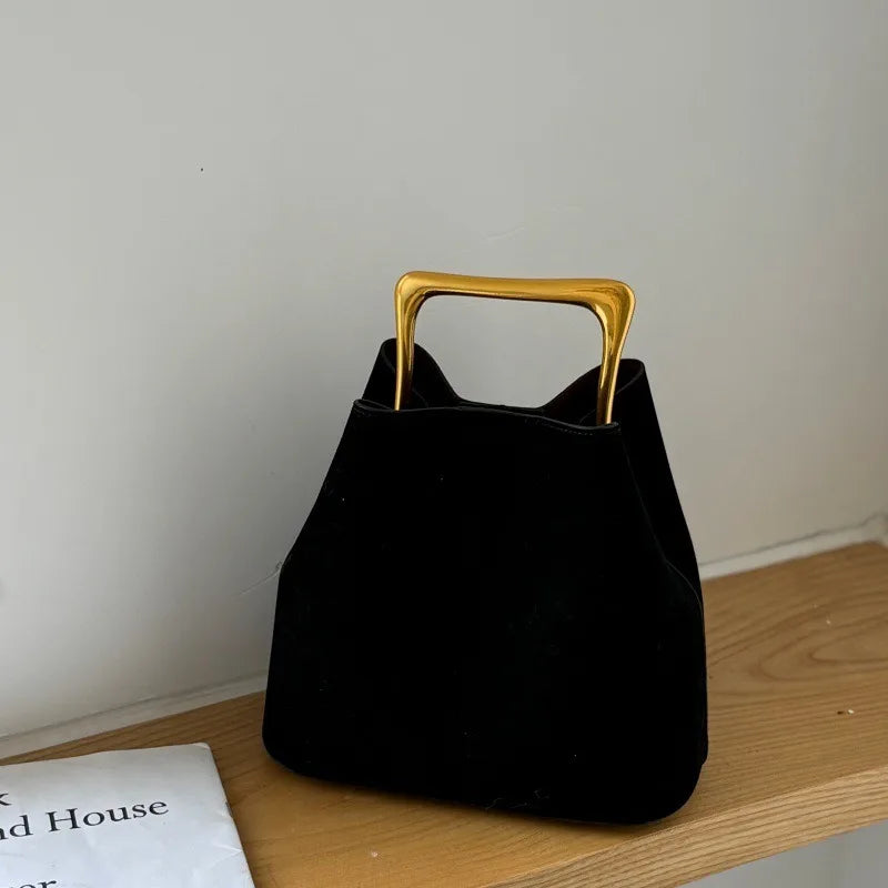 Anaïs Metal-Handle Evening Clutch Shoulder Bag | ULZZANG BELLA