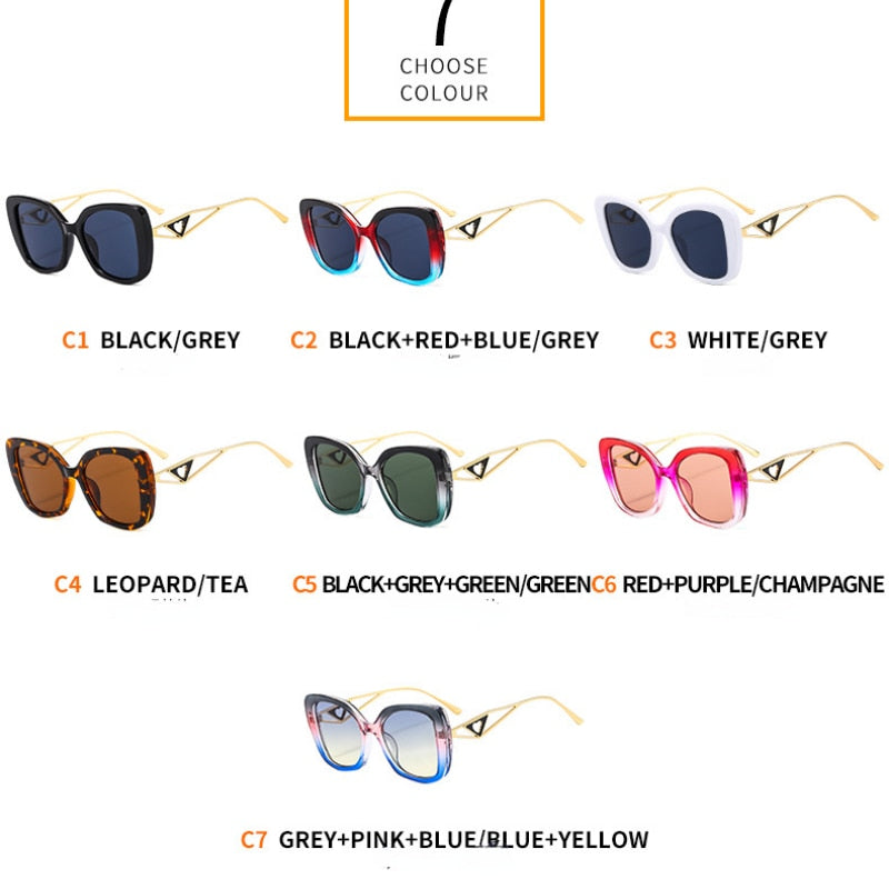 Trendy Retro Chic Cat Eye Gradient Sunglasses for Women | ULZZANG BELLA