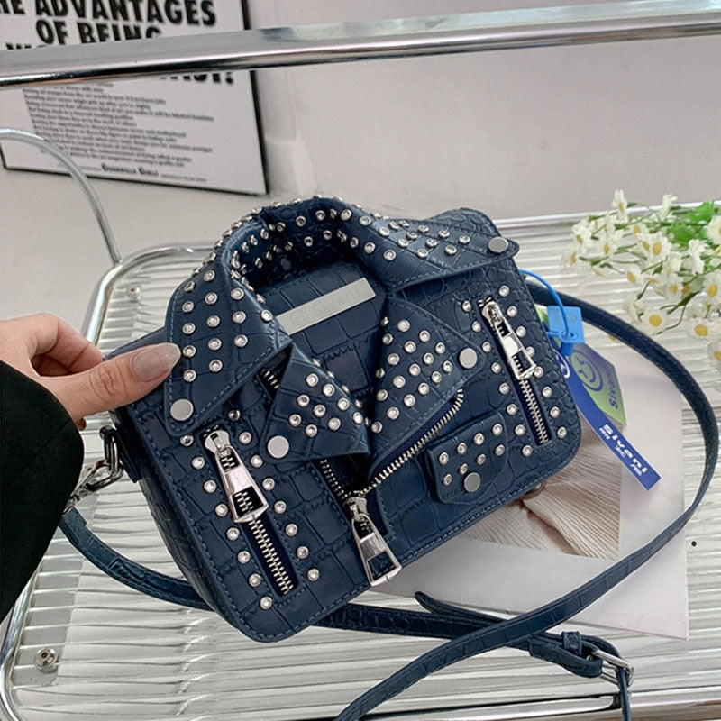 Fashionista PU Leather Jacket Crossbody Handbag for Women | ULZZANG BELLA