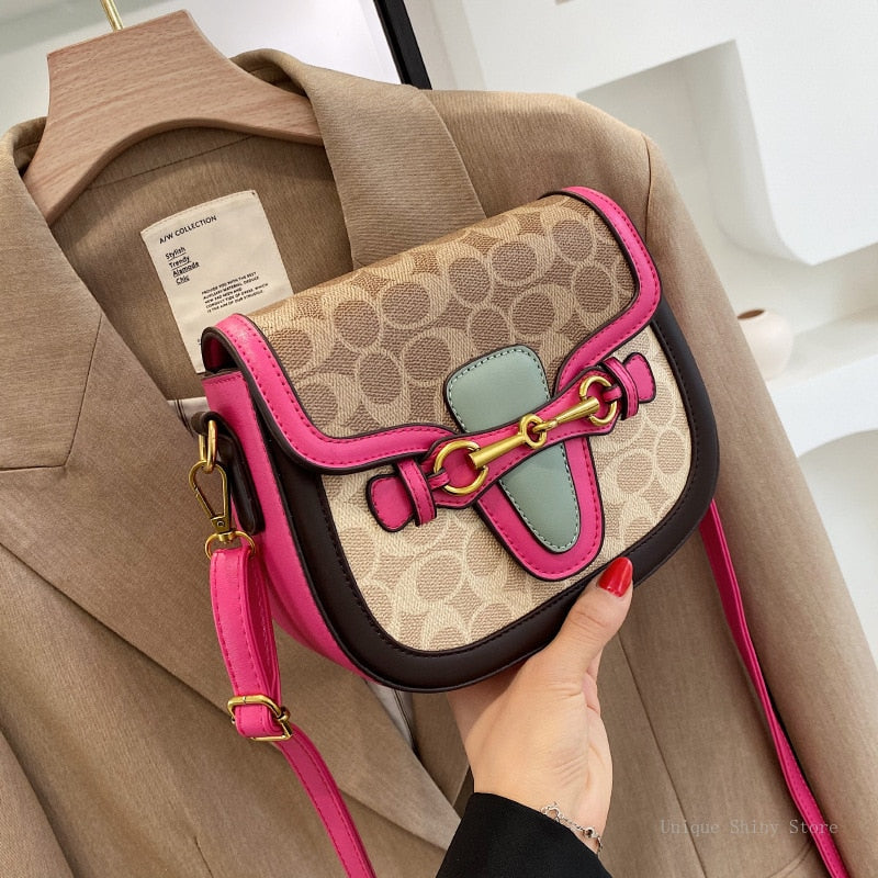 Luxury Retro Chic Crossbody Saddle Bag for Women | ULZZANG BELLA