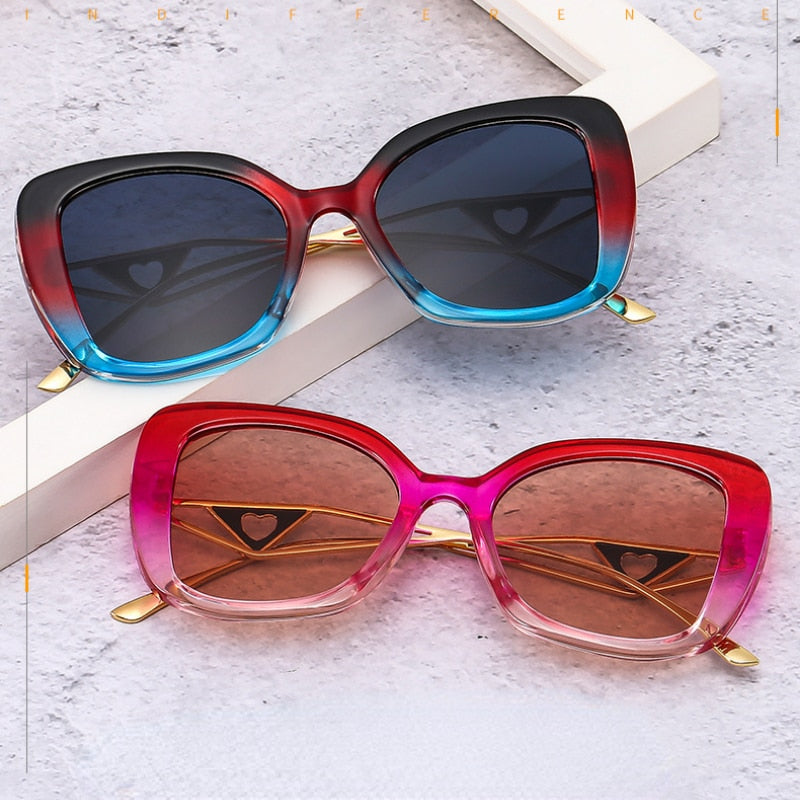 Trendy Retro Chic Cat Eye Gradient Sunglasses for Women | ULZZANG BELLA