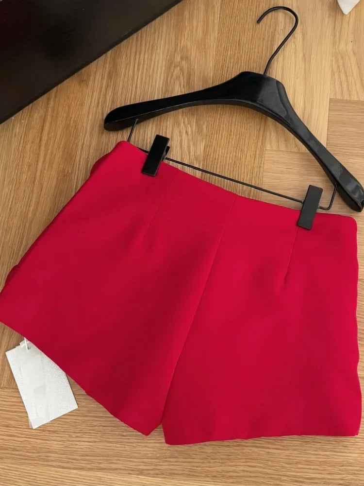 Rosalie 3D Rose Appliqué High-Waist Shorts | ULZZANG BELLA