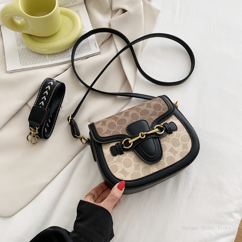 Luxury Retro Chic Crossbody Saddle Bag for Women | ULZZANG BELLA