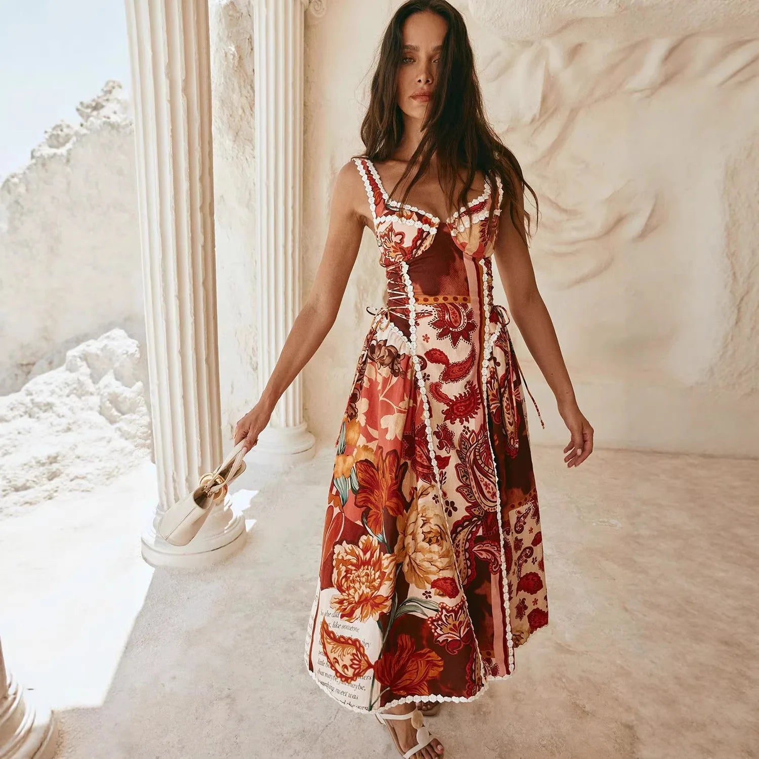Aveline Floral-Print Strapless Maxi Dress | ULZZANG BELLA