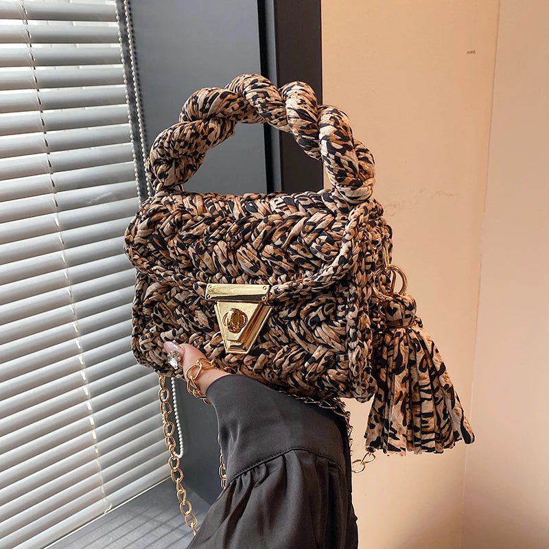 Solène Braided Tassel Shoulder Bag | ULZZANG BELLA