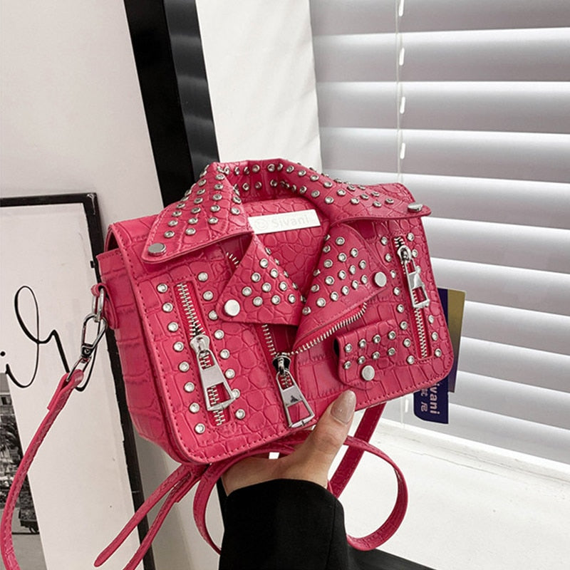 Fashionista PU Leather Jacket Crossbody Handbag for Women | ULZZANG BELLA