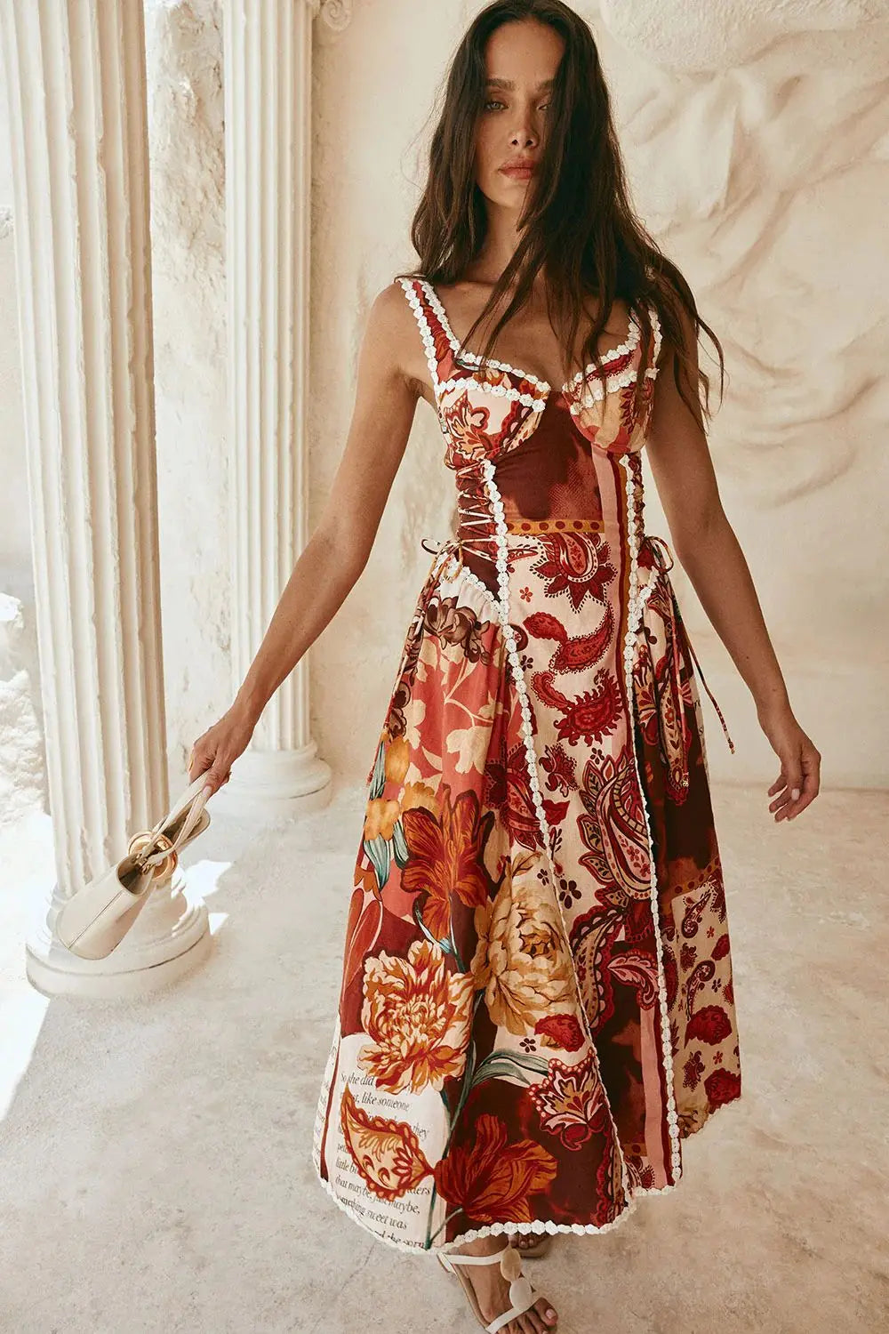 Aveline Floral-Print Strapless Maxi Dress | ULZZANG BELLA