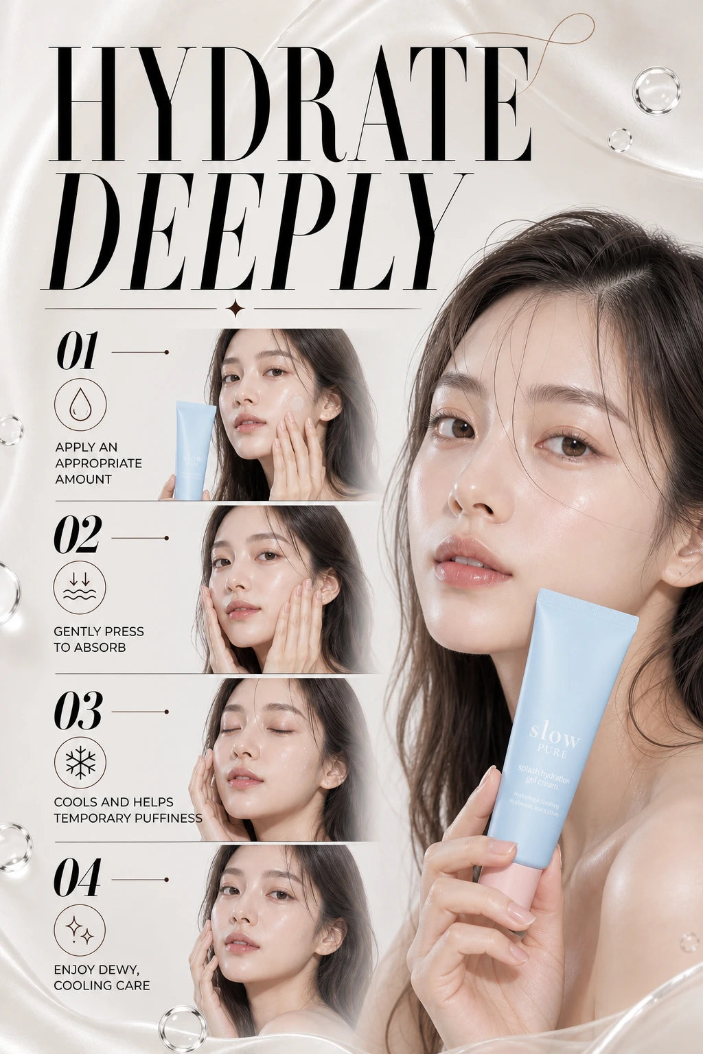 Splash hydration gel cream 50ml | Slowpure | Slowpure Couture Birch Hydration Gel Moisturizer 50ml