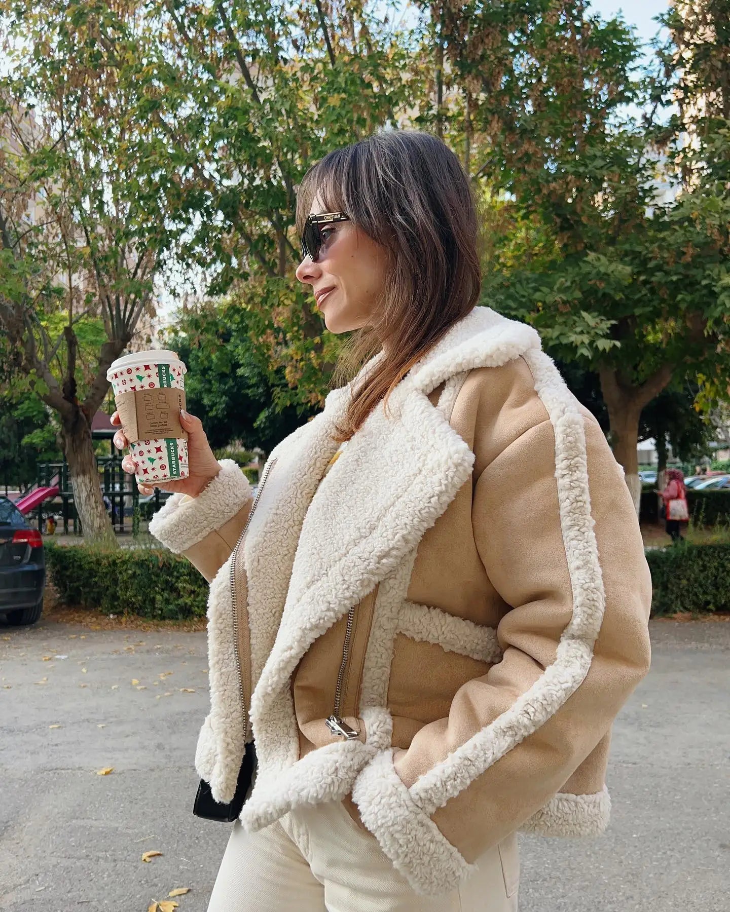 Winter Chic Elegant Fleece Jacket for Women | ULZZANG BELLA