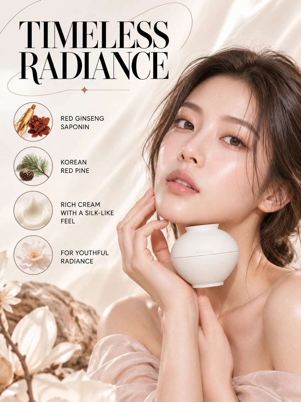 Timetreasure Invigorating Cream for Youthful Radiance | Sulwhasoo | Sulwhasoo Timetreasure Cream - Artisanal Luxury Face Cream