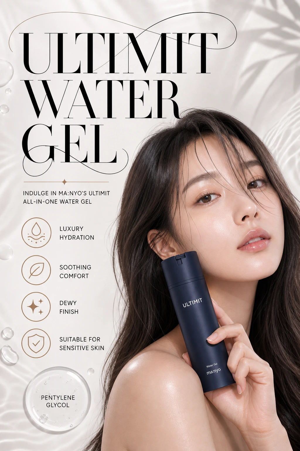 Ultimit All-In-One Water Gel 120ml | Ma:nyo | Ma:nyo Ultimit Water Gel - Handcrafted Luxury Hydration