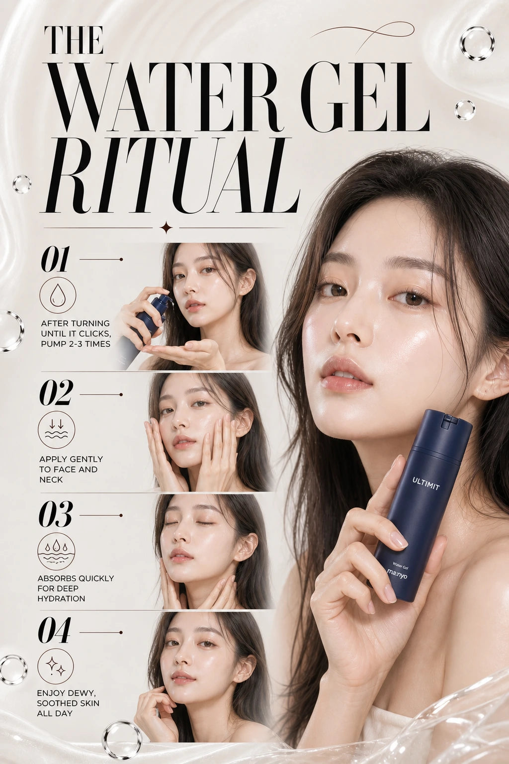 Ultimit All-In-One Water Gel 120ml | Ma:nyo | Ma:nyo Ultimit Water Gel - Handcrafted Luxury Hydration
