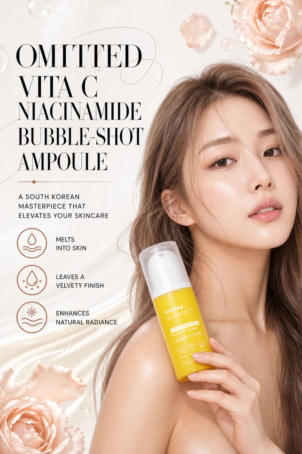 Vita C Niacinamide 5% Bubble-Shot Ampoule 90ml | Omitted | Omitted Vita C Niacinamide Bubble-Shot Ampoule, Artisanal Serum