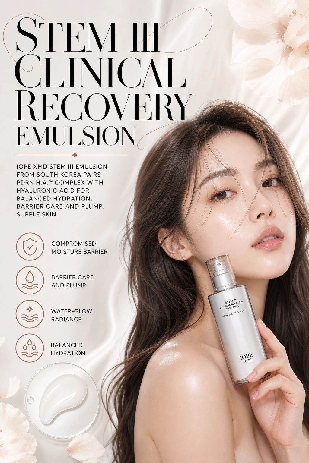 XMD Stem III Clinical Recovery Emulsion 130ml | IOPE | IOPE XMD Stem III Emulsion – PDRN Barrier Hydration