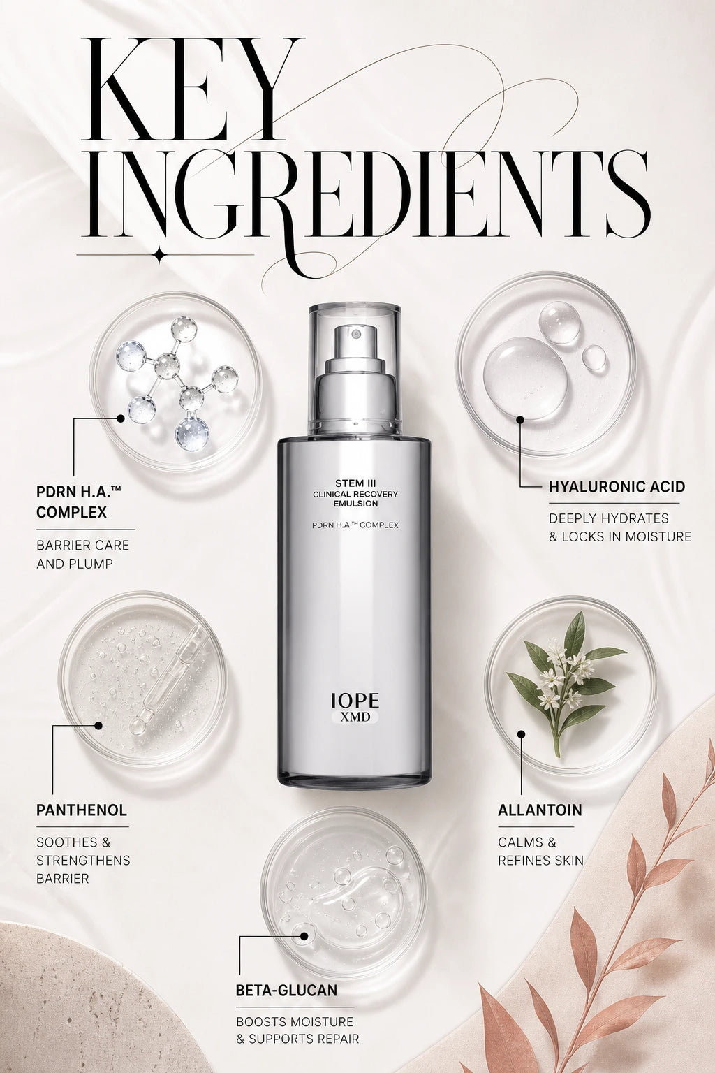 XMD Stem III Clinical Recovery Emulsion 130ml | IOPE | IOPE XMD Stem III Emulsion – PDRN Barrier Hydration