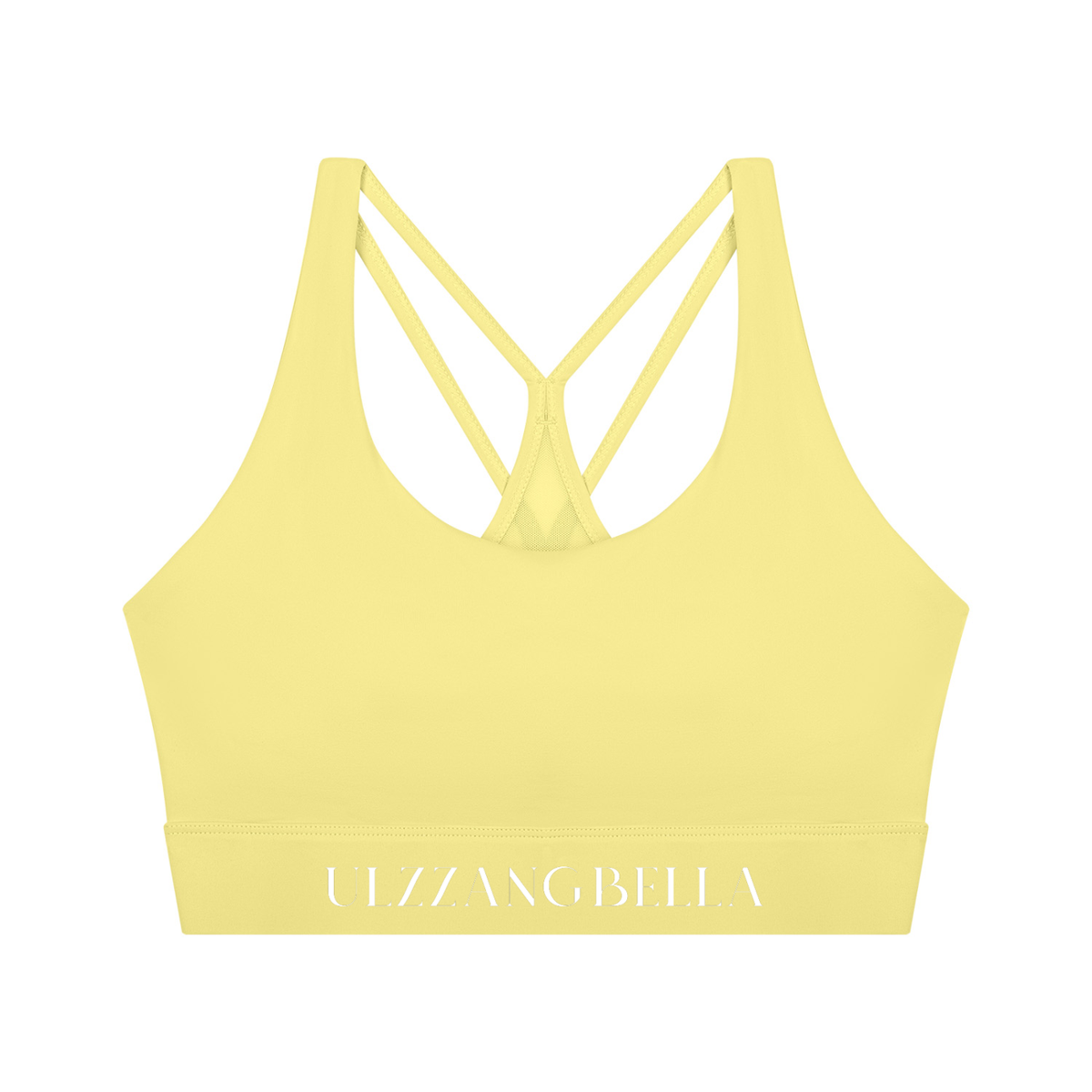 Women's Sculpted U-Neck Cropped Yoga Sports Bra | ULZZANG BELLA