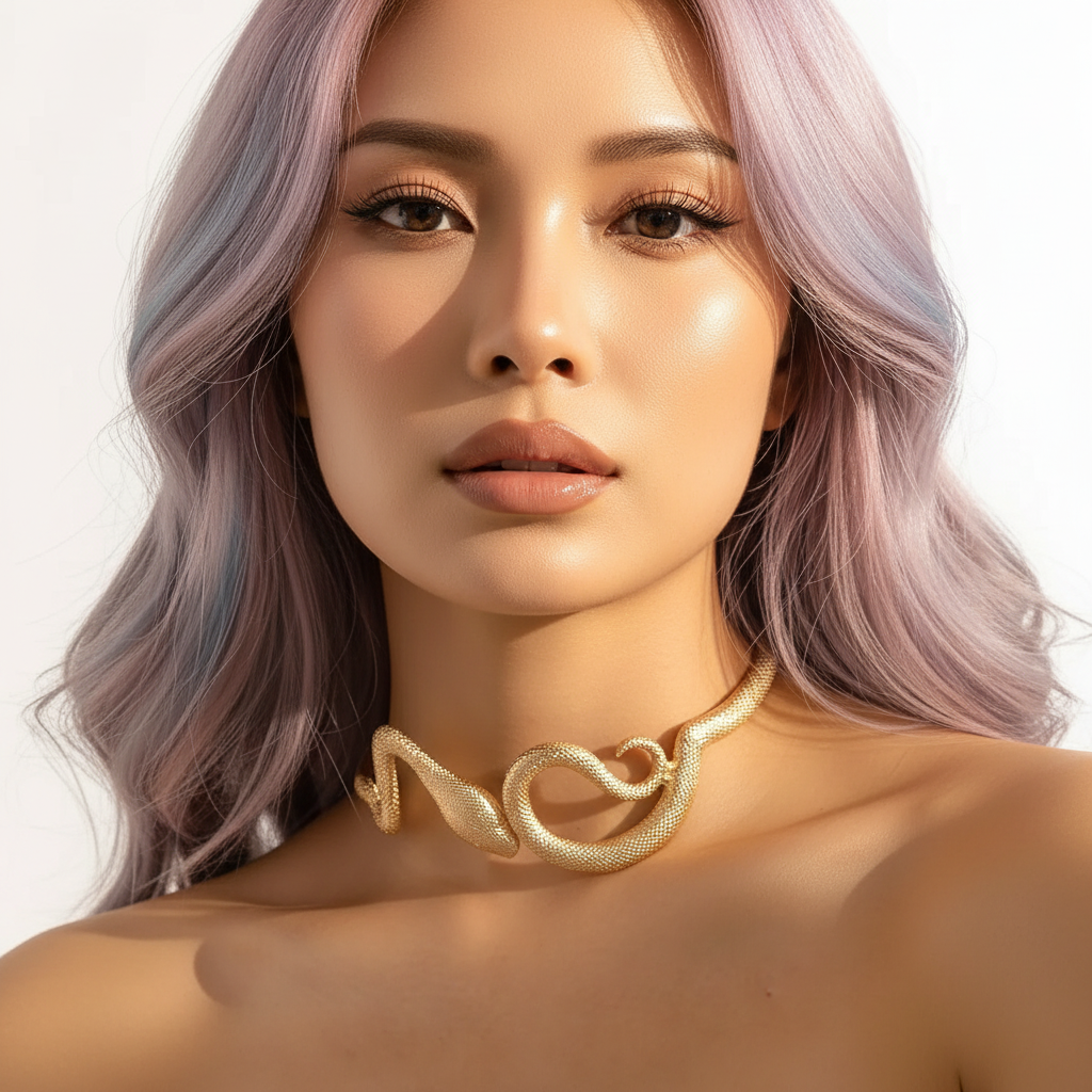 ULZZANG BELLA Serpentine Choker Necklace | Exquisite Luxury