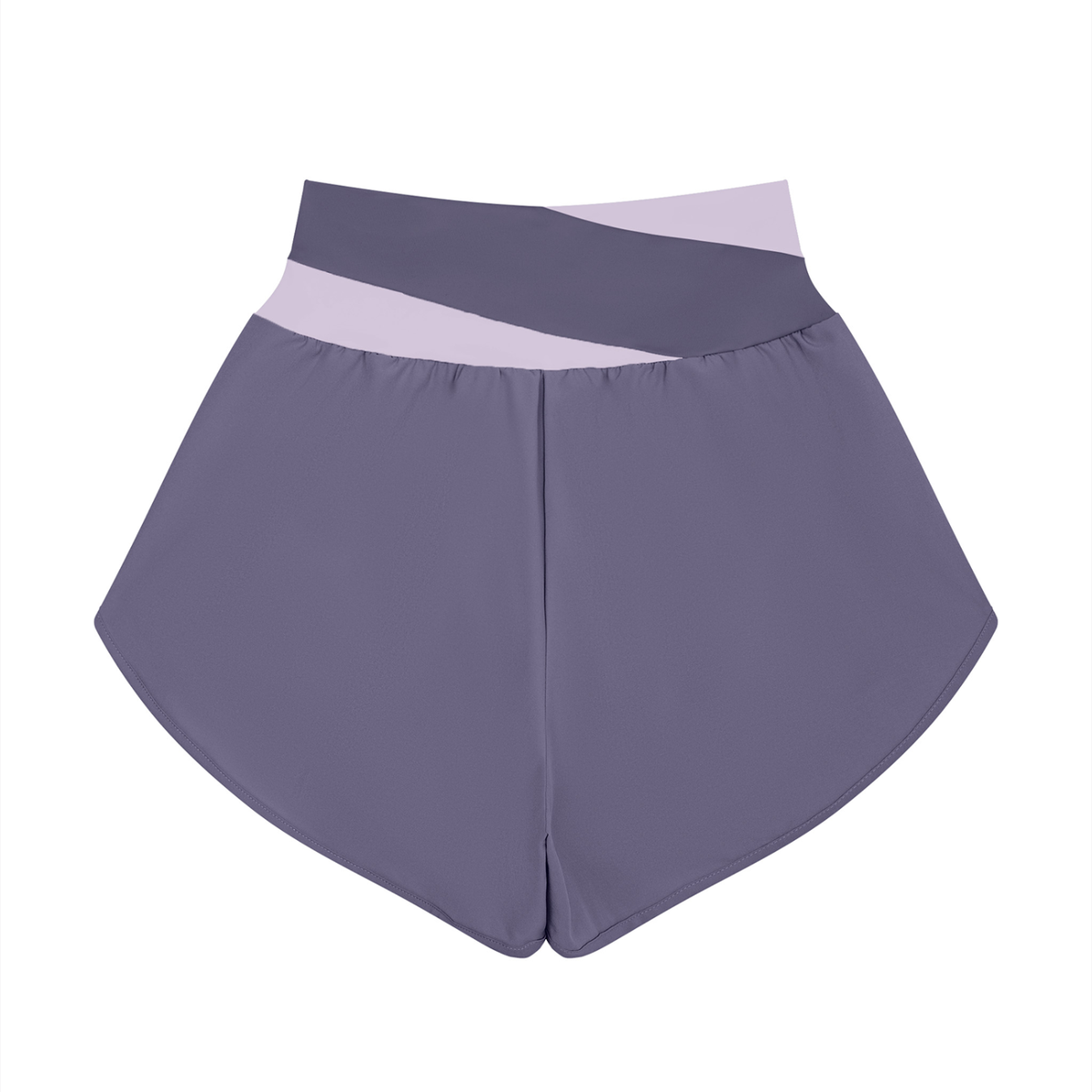 Cross-Over Panelled High Waisted Yoga Shorts | ULZZANG BELLA
