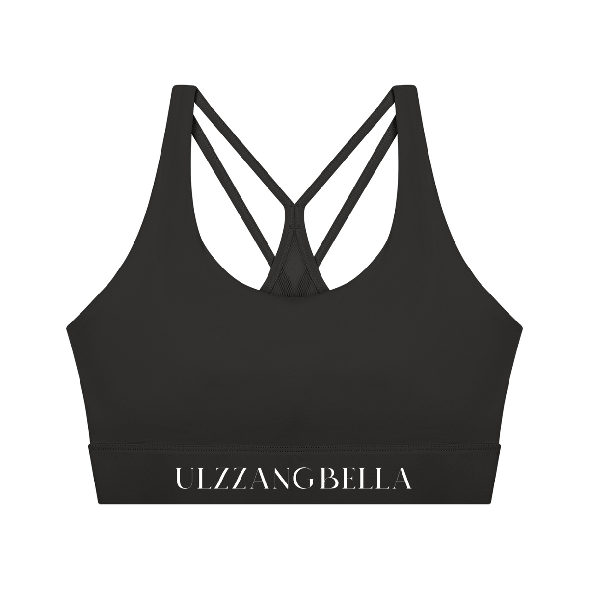 ULZZANG BELLA Sculpted U-Neck Cropped Yoga Sports Bra - Sleek Fit