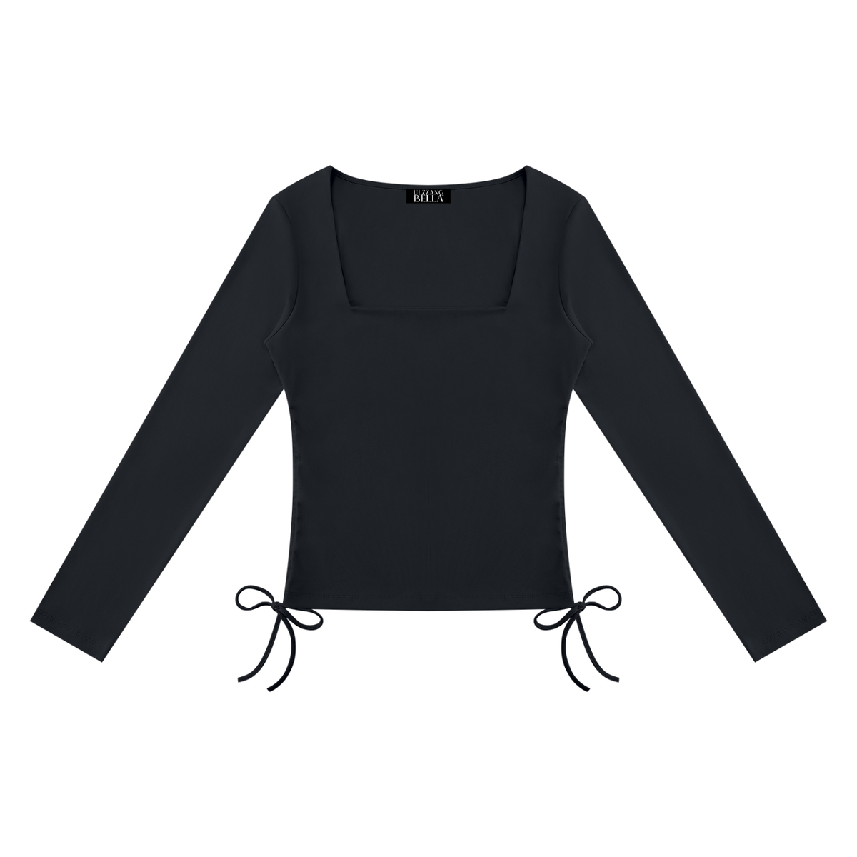 ULZZANG BELLA Y2K Ruched Long Sleeve Top for Effortless Elegance